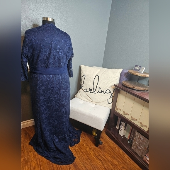 NWT Kiyonna blue lace dress size 3X - Picture 5 of 8